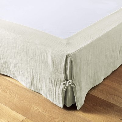 Cache sommier double gaze de coton TERRE DE NUIT