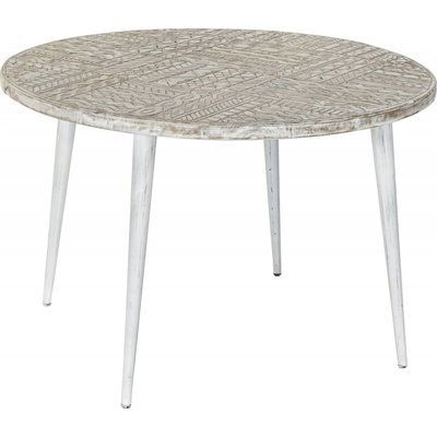 Table basse bois et métal, Indio blanco dorado RECOLLECTION