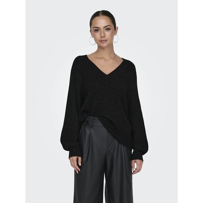 Pull col V en maille ajourée, manches longues JDY