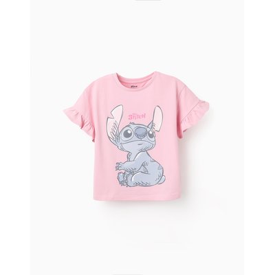 T-shirt en Coton à Manches à Volants 'Lilo et Stitch' ZIPPY