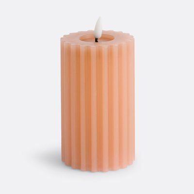 Bougie LED striée en cire H14,8 cm, Caspar LA REDOUTE INTERIEURS