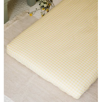 Drap housse berceau en percale de coton bio, VICHY KADOLIS