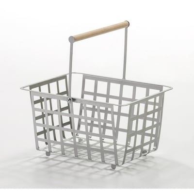 Panier de rangement et décoratif en métal,avec poignée,  taille semi grande, ZESTA DON HIERRO