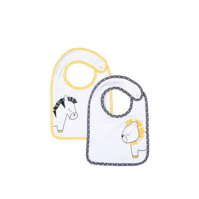 Lot de 2 bavoirs en coton SAUTHON