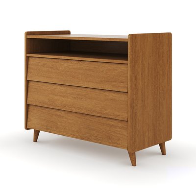 Commode 3 tiroirs Bois massif  PETER AKITEN RETAIL