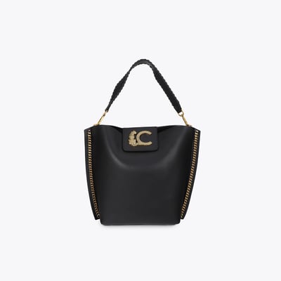 Cabas avec chaîne à logo métallique léopard LOLA CASADEMUNT