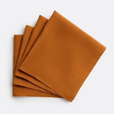 Lot de 4 serviettes de table lin lavé Victorine LA REDOUTE INTERIEURS