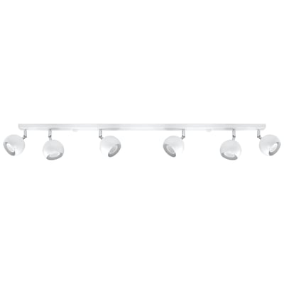 Plafonnier Acier Blanc GU10 6 Oculare EDEN