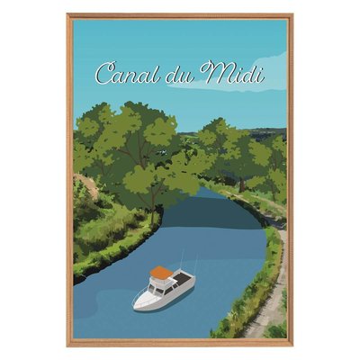 Tableau Mural Illustration Canal Du Midi NATURE ÉVASION CEANOTHE