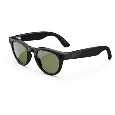 Lunettes connectées Ray-Ban Headliner, Noir Brillant, Vert G15 Polarisé META