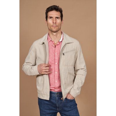Blouson coton lin rayé MCS