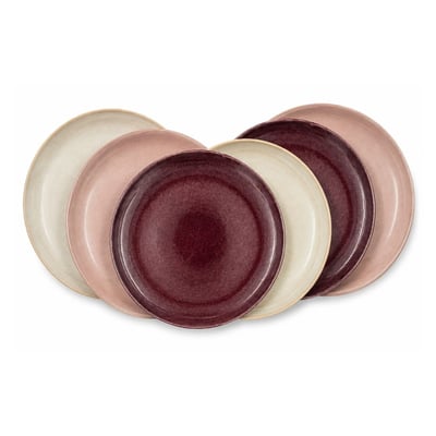 Lot de 6 grandes assiettes, TERRA ARTIME