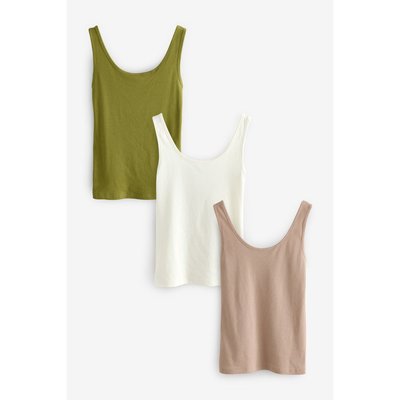 Débardeurs à bretelles larges, lot de 3 NEXT