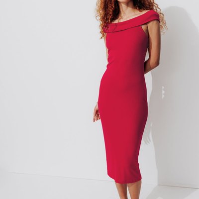 Robe col carré fluide hot sale