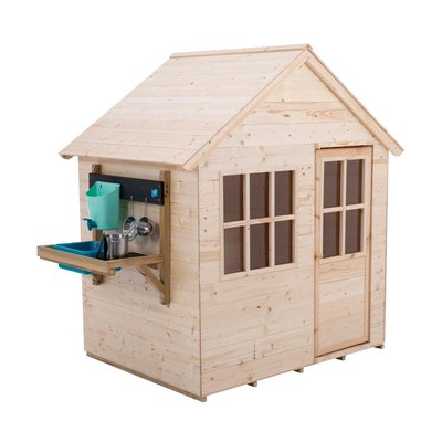 Maisonnette cabane enfant + cuisine extérieure REFUGE TP TOYS