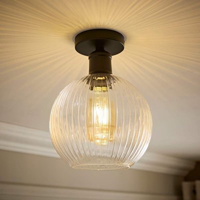 Maddy Flush Ceiling Light with Filament Bulb ÉDITÉ
