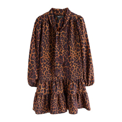 Robe courte à manches longues et col noué NEXT