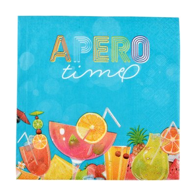 Lot de 20 serviettes en papier apero time DOUCEUR D'INTÉRIEUR