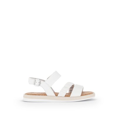 Sandales en cuir lisse à talon compensé GABOR