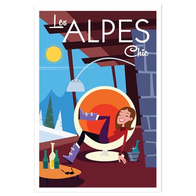 Affiche Pause au chalet HEXOA