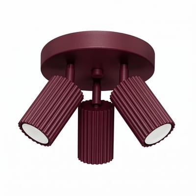 Plafonnier Aluminium Bordeaux GU10 3 KARBON EDEN