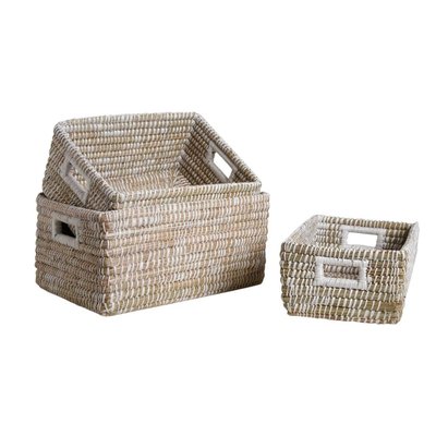 Corbeilles de rangement en jonc (Lot de 3) AUBRY GASPARD