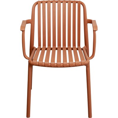 Chaise de jardin avec accoudoirs Porto Santo terracotta KARE DESIGN