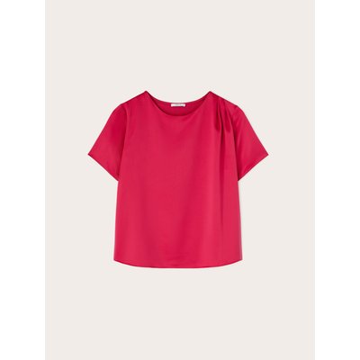 T-shirt bimaterica in raso e jersey di viscosa MOTIVI