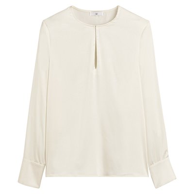 Blouse col rond en satin LA REDOUTE COLLECTIONS