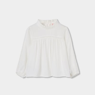 Blouse avec dentelle et col froncé BOBOLI