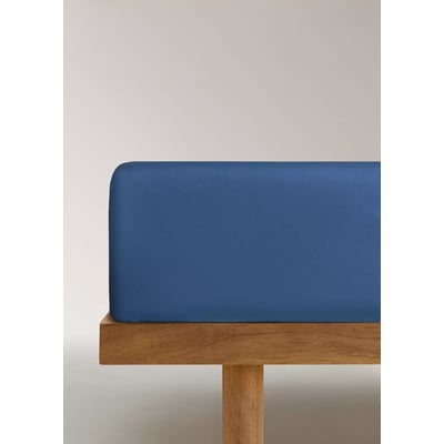 Drap-housse percale de coton 200 fils lit 180 cm MANGO HOME