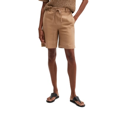 Short en lin large avec une taille élastique à cordon de serrage MARC O'POLO