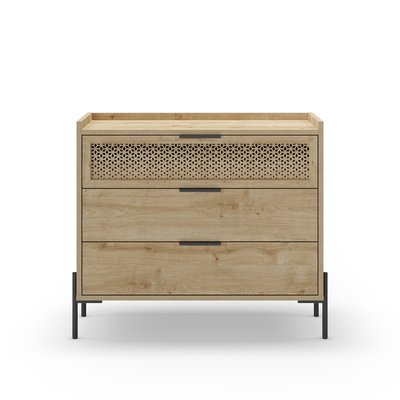 Commode 3 tiroirs et pieds en métal Inca - L90 cm CALICOSY