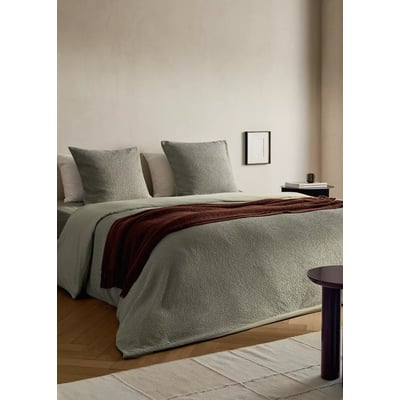 Housse de couette percale de coton gaufré lit 90 cm MANGO HOME