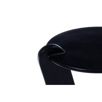 Table basse ronde en aluminium noir D64 - CHLOE AMADEUS