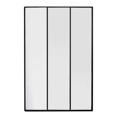Miroir XXL style verrière en 3 parties en métal TOILINUX