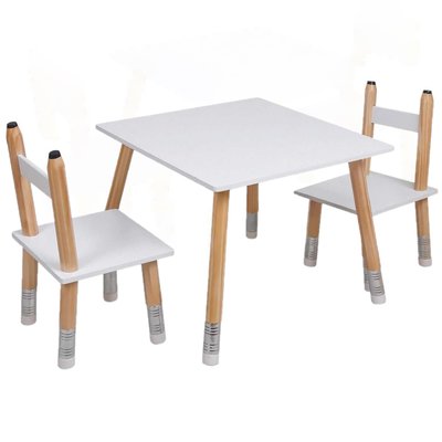 Table pour enfant avec 2 chaises en MDF TOILINUX