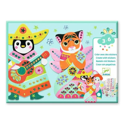 Créer avec des stickers Brillants DJECO