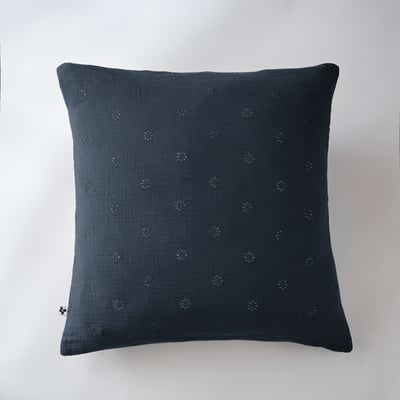 Taie d'oreiller Gaze Coton 60 x 60 cm Gaia Bohos Safran EDEN