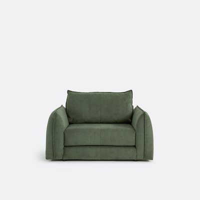 Fauteuil droit convertible, 1 place, en velours côtelé fines côtes, TIKI LA REDOUTE INTERIEURS