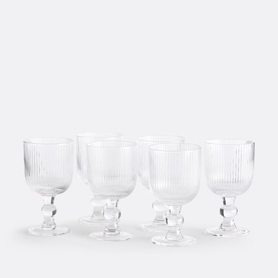 Lot de 6 verres à vin striés, Ostri LA REDOUTE INTERIEURS