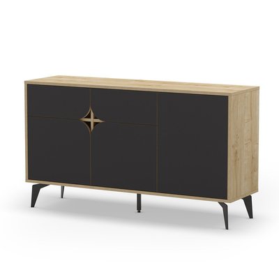 Buffet 3 portes avec pieds en métal L140 cm - NOLA CALICOSY