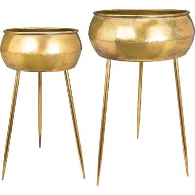 pot décoratif en métal doré pour intérieur élégant RECOLLECTION