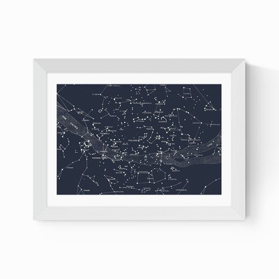 Carte du Ciel II Navy by Aster EAST END PRINTS