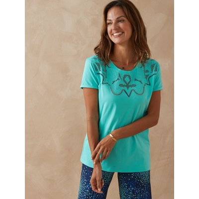 Tee-shirt fantaisie brodé et ajouré DAXON
