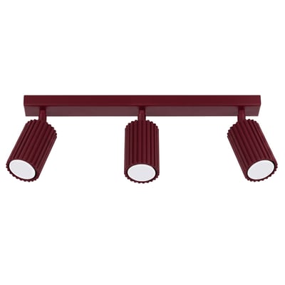 Plafonnier Aluminium Bourgogne GU10 3 Karbon EDEN