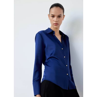 Chemise satinée boutons MANGO