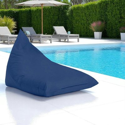 Pouf berlingot extérieur bleu foncé ARTA PIER IMPORT