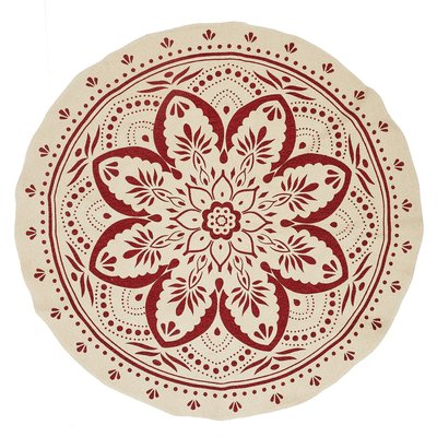 Tapis rond imprimé mandala TOILINUX