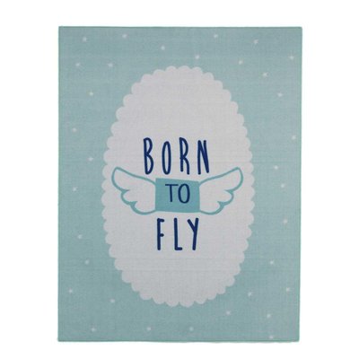 Tapis enfant tissé BORN2FLY UN AMOUR DE TAPIS